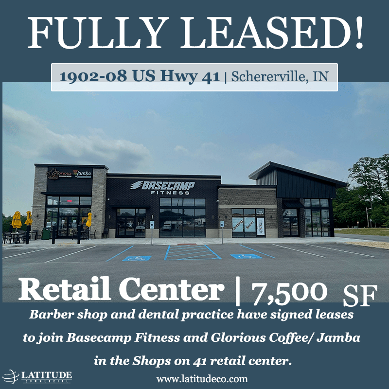 Retail Center Fully Leased in Schererville, IN, Landlord representation, Tenant representation